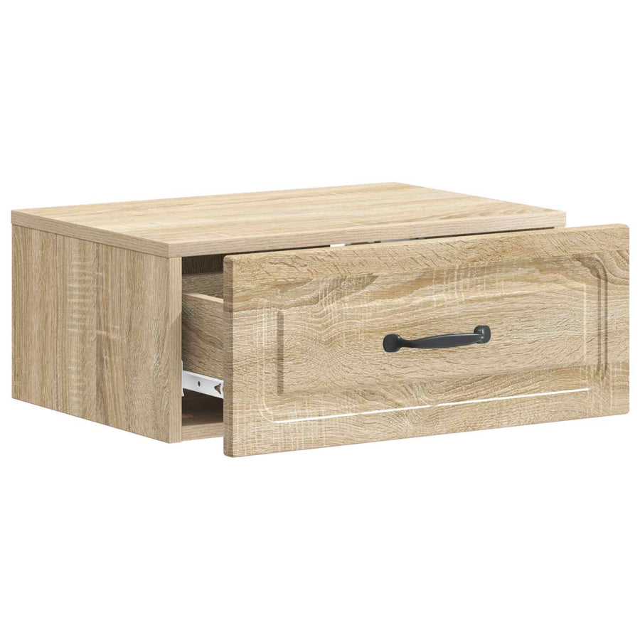 Wandbeugel Bedkast Sonoma Eiken 49 x 34,5 x 20 cm Bewerkt hout