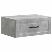 Nachtkastje 49x34,5x20 cm bewerkt hout betongrijs muurmontage
