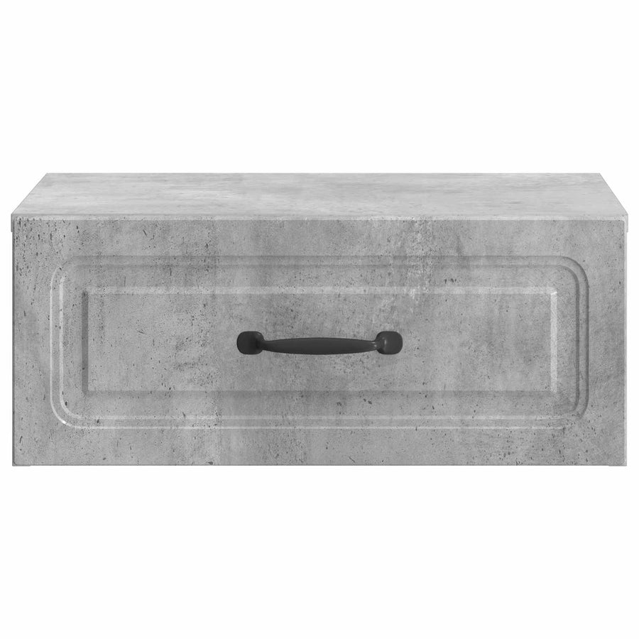 Wandbeugel Bedkast Betongrijs 49 x 34,5 x 20 cm Bewerkt hout