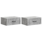 Wall bracket Wall Bed with drawer 2 pcs Concrete grey 49 x 34.5 x 20 cm