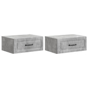 Nachtkastjes 2 stuks betongrijs 49x34,5x20 cm