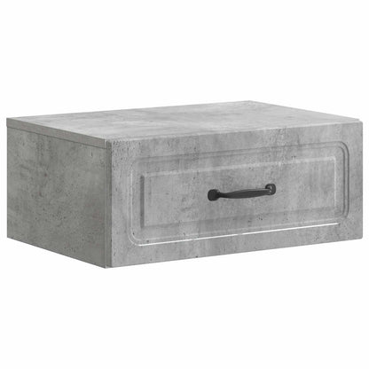 Wandbeugel Bedkast met lade 2 pcs Betongrijs 49 x 34,5 x 20 cm