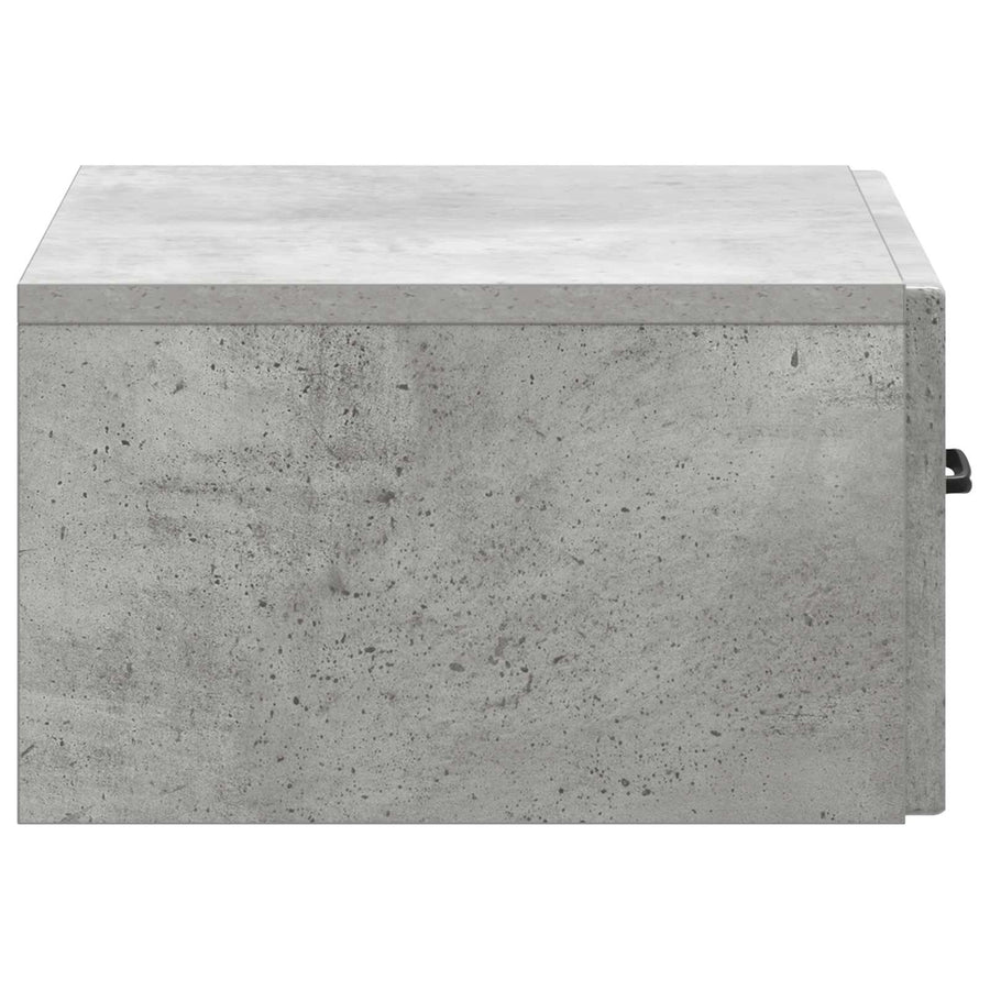 Wandbeugel Bedkast met lade 2 pcs Betongrijs 49 x 34,5 x 20 cm