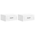 Wall Bracket Wall Bed 2 pcs High Gloss White 49 x 34.5 x 20 cm