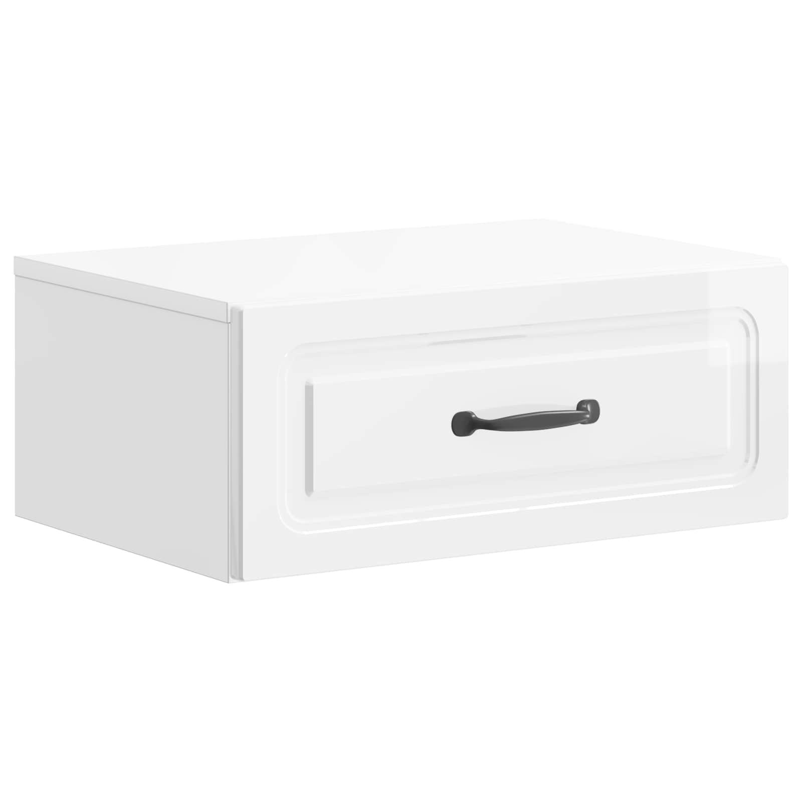 Wandbeugel Bedkast 2 pcs Hoogglans Wit 49 x 34,5 x 20 cm