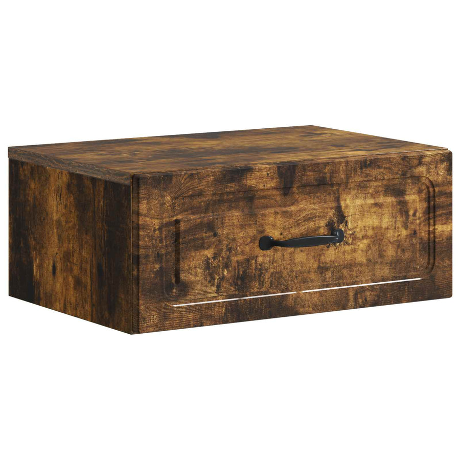 Wandbeugel Bedkast Gerookt eiken 49 x 34,5 x 20 cm Bewerkt hout