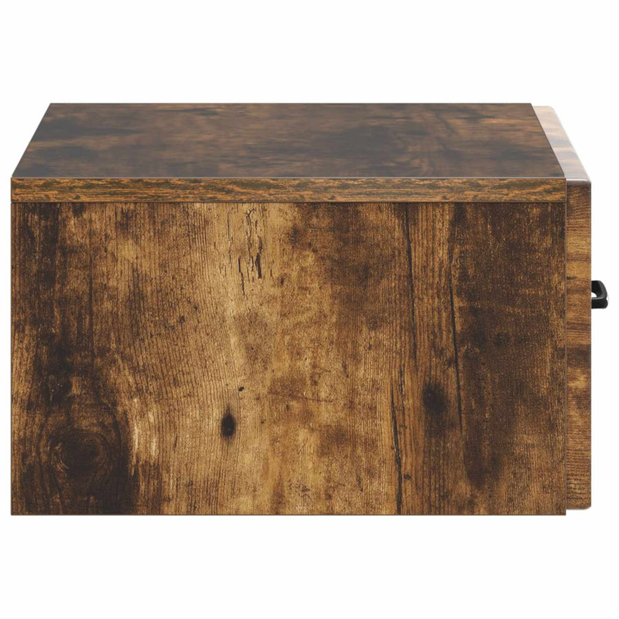 Wandbeugel Bedkast Gerookt eiken 49 x 34,5 x 20 cm Bewerkt hout