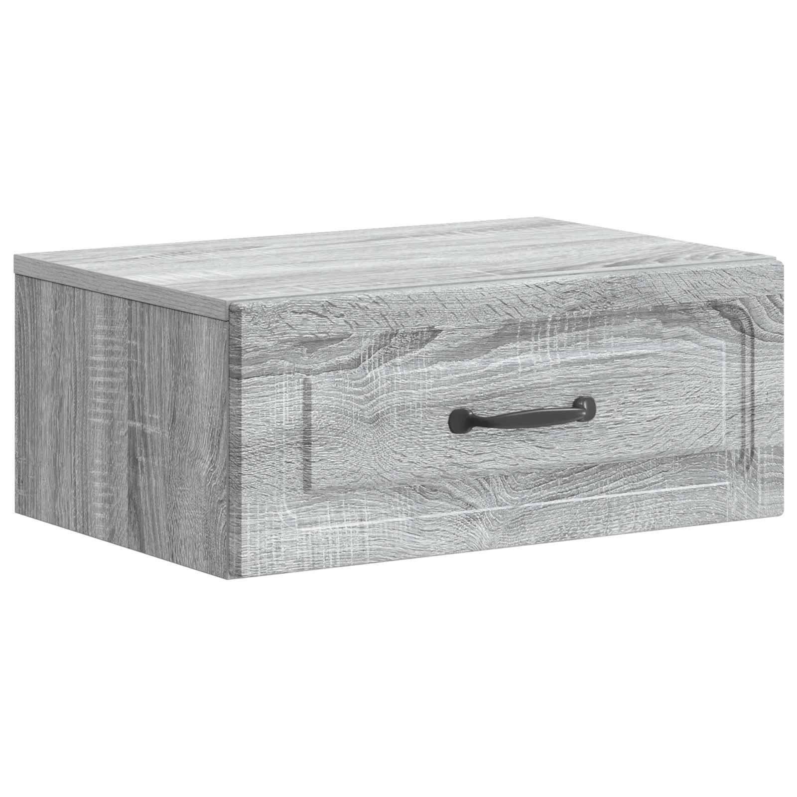 Wandbeugel Bedkast Grijs sonoma 49 x 34,5 x 20 cm Bewerkt hout