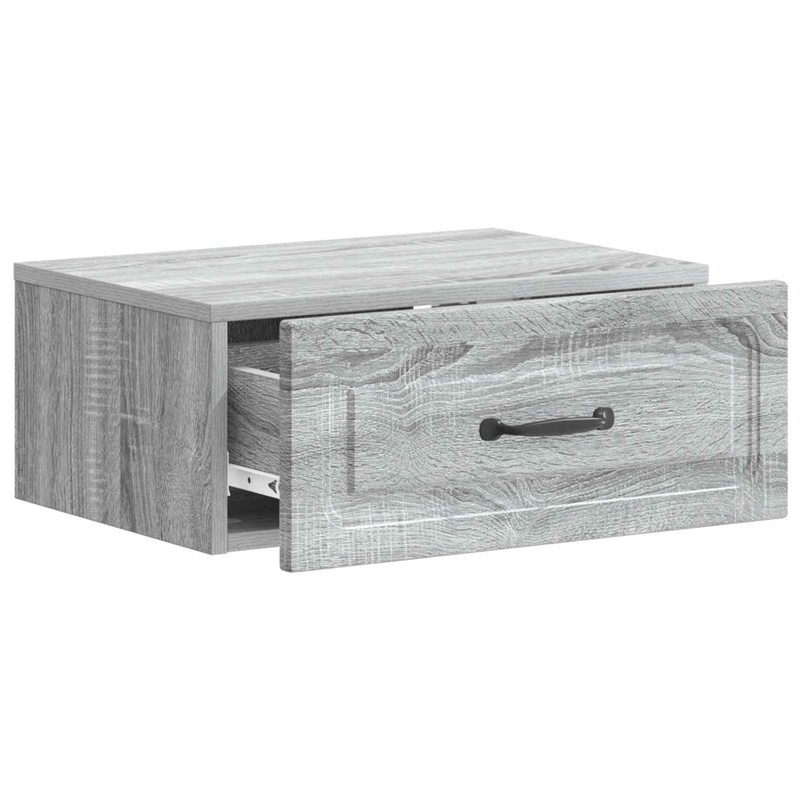 Wandbeugel Bedkast 2 pcs Grijs sonoma 49 x 34,5 x 20 cm