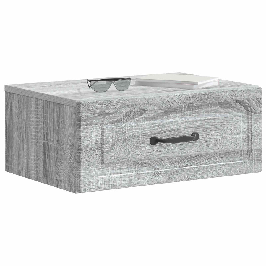 Wandbeugel Bedkast 2 pcs Grijs sonoma 49 x 34,5 x 20 cm