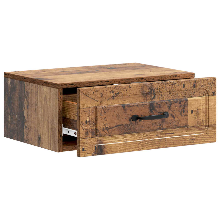 Wandbeugel Bedkast Oud hout 49 x 34,5 x 20 cm Bewerkt hout