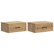 Wandbeugel Bedkast 2 pcs Artisanaal eiken 49 x 34,5 x 20 cm