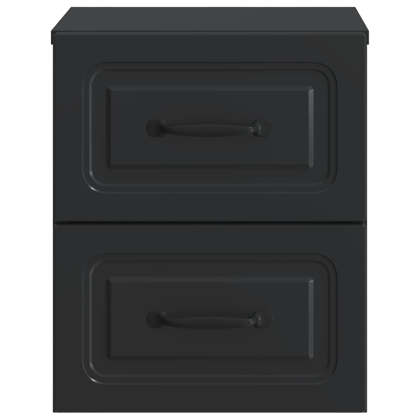 Wandbeugel Bedkast 2 pcs Zwart 34,5 x 33 x 40 cm Bewerkt hout