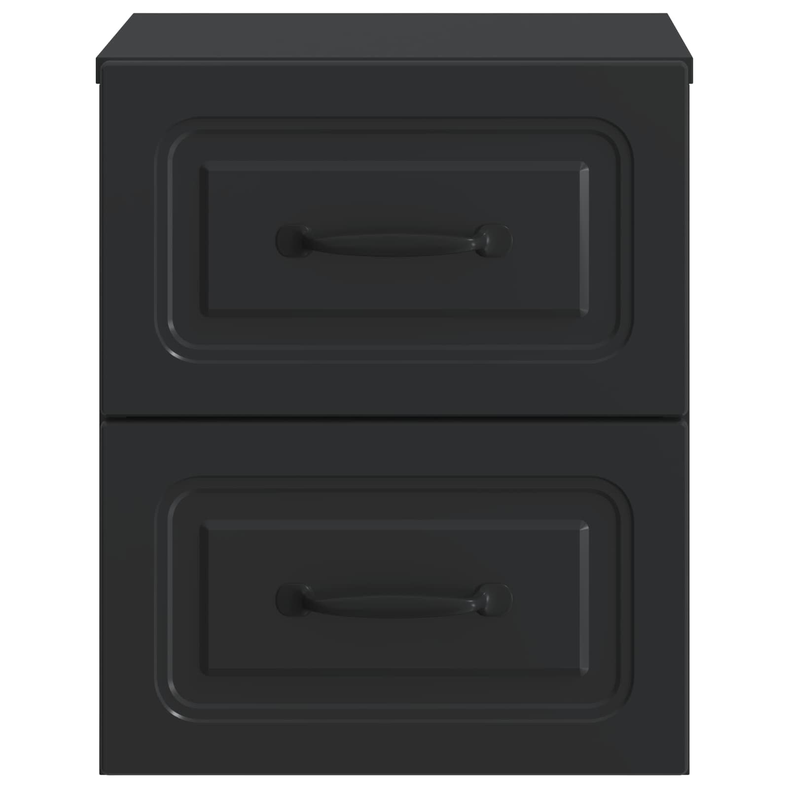 Wandbeugel Bedkast 2 pcs Zwart 34,5 x 33 x 40 cm Bewerkt hout