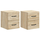 Nachtkastje 2 stuks 34,5x33x40 cm Sonoma eiken