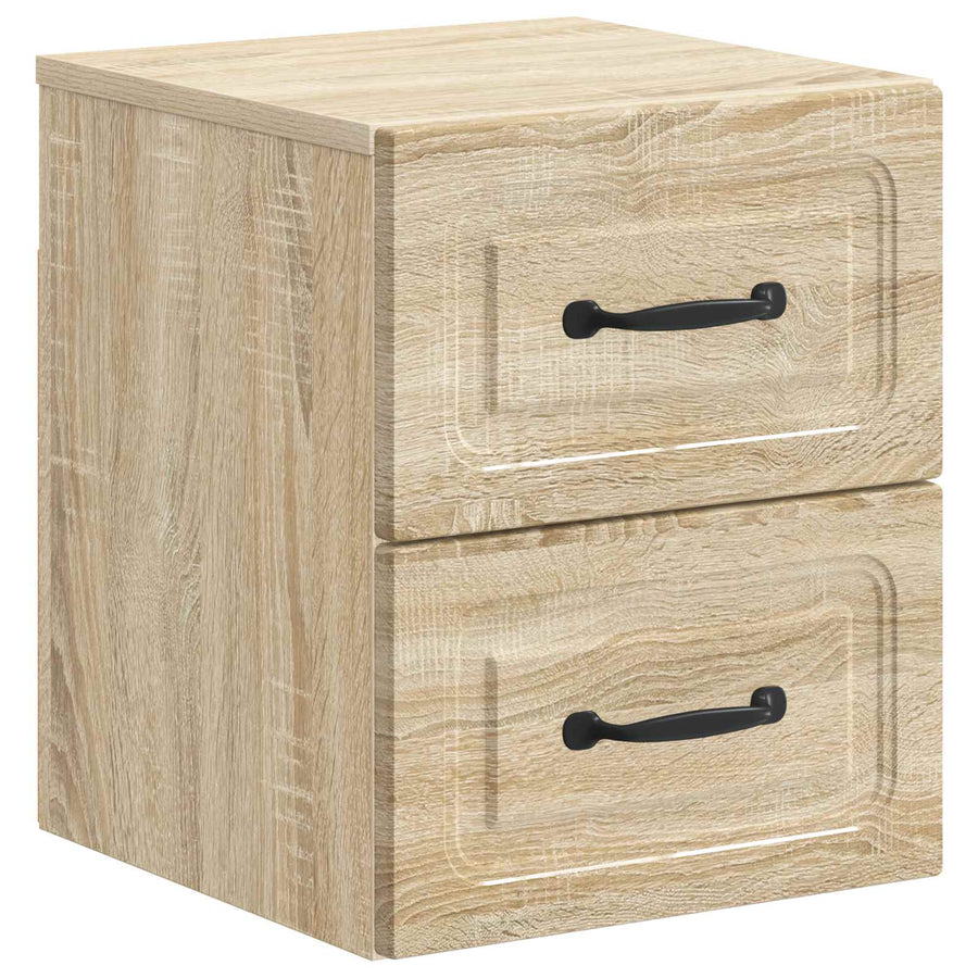 Wandbeugel Bedkast 2 pcs Sonoma Eiken 34,5 x 33 x 40 cm