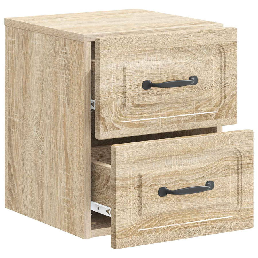 Wandbeugel Bedkast 2 pcs Sonoma Eiken 34,5 x 33 x 40 cm
