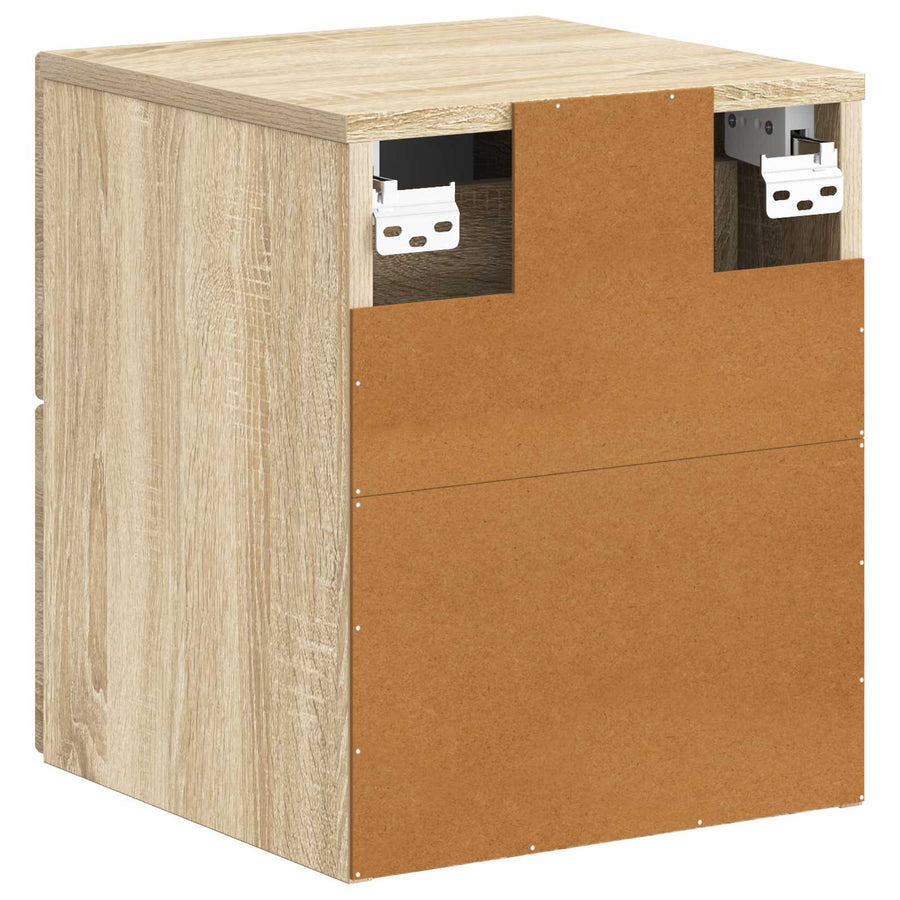 Wandbeugel Bedkast 2 pcs Sonoma Eiken 34,5 x 33 x 40 cm