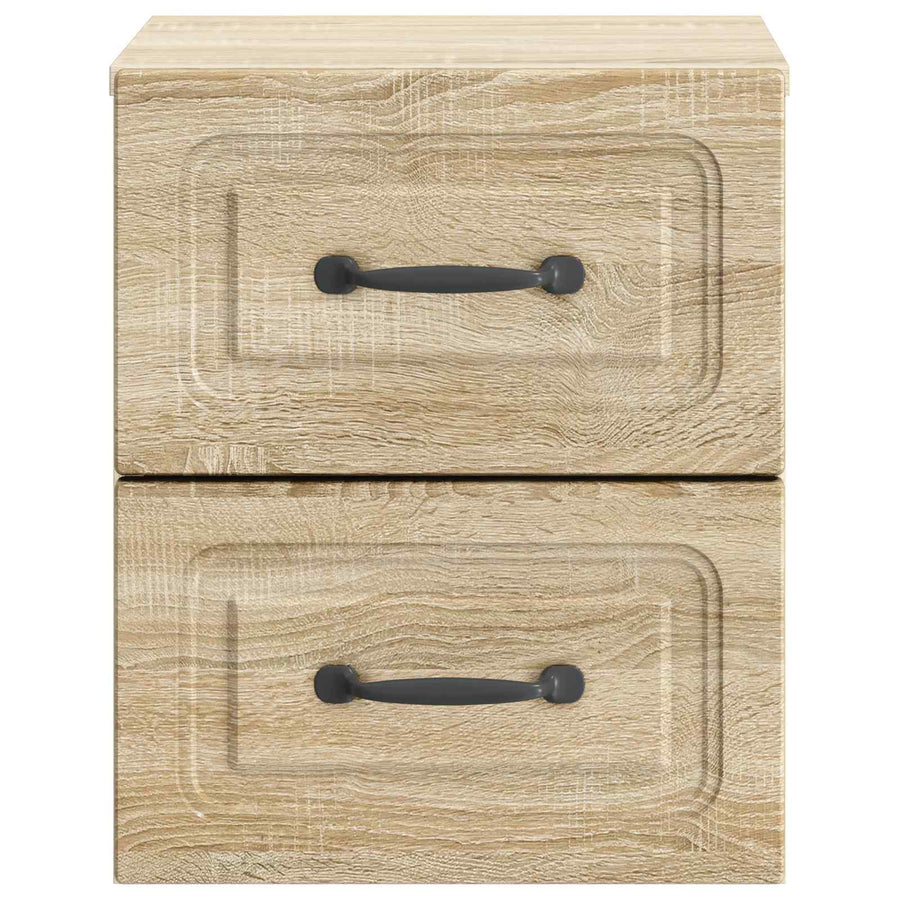 Wandbeugel Bedkast 2 pcs Sonoma Eiken 34,5 x 33 x 40 cm