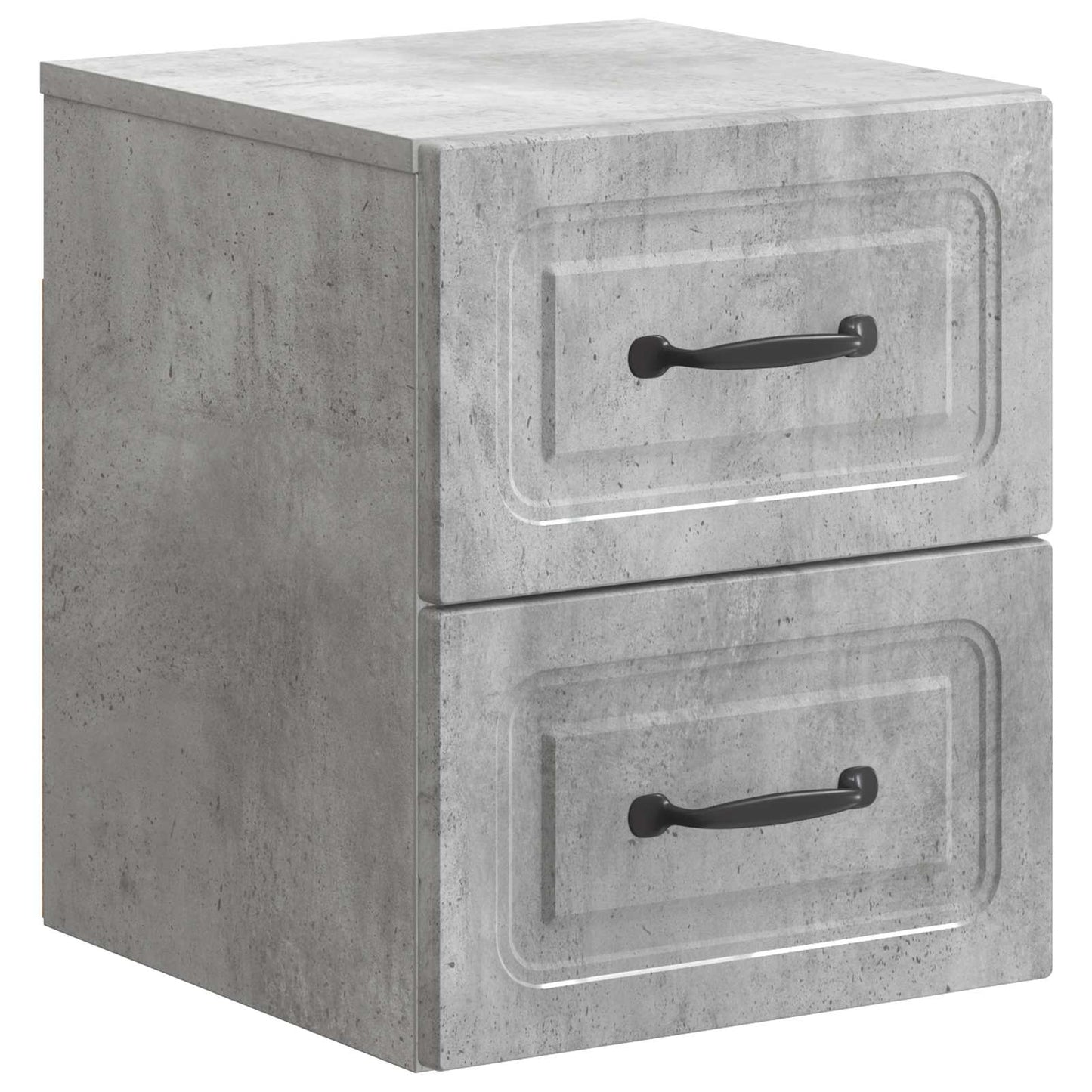 Wandbeugel Bedkast Betongrijs 34,5 x 33 x 40 cm Bewerkt hout