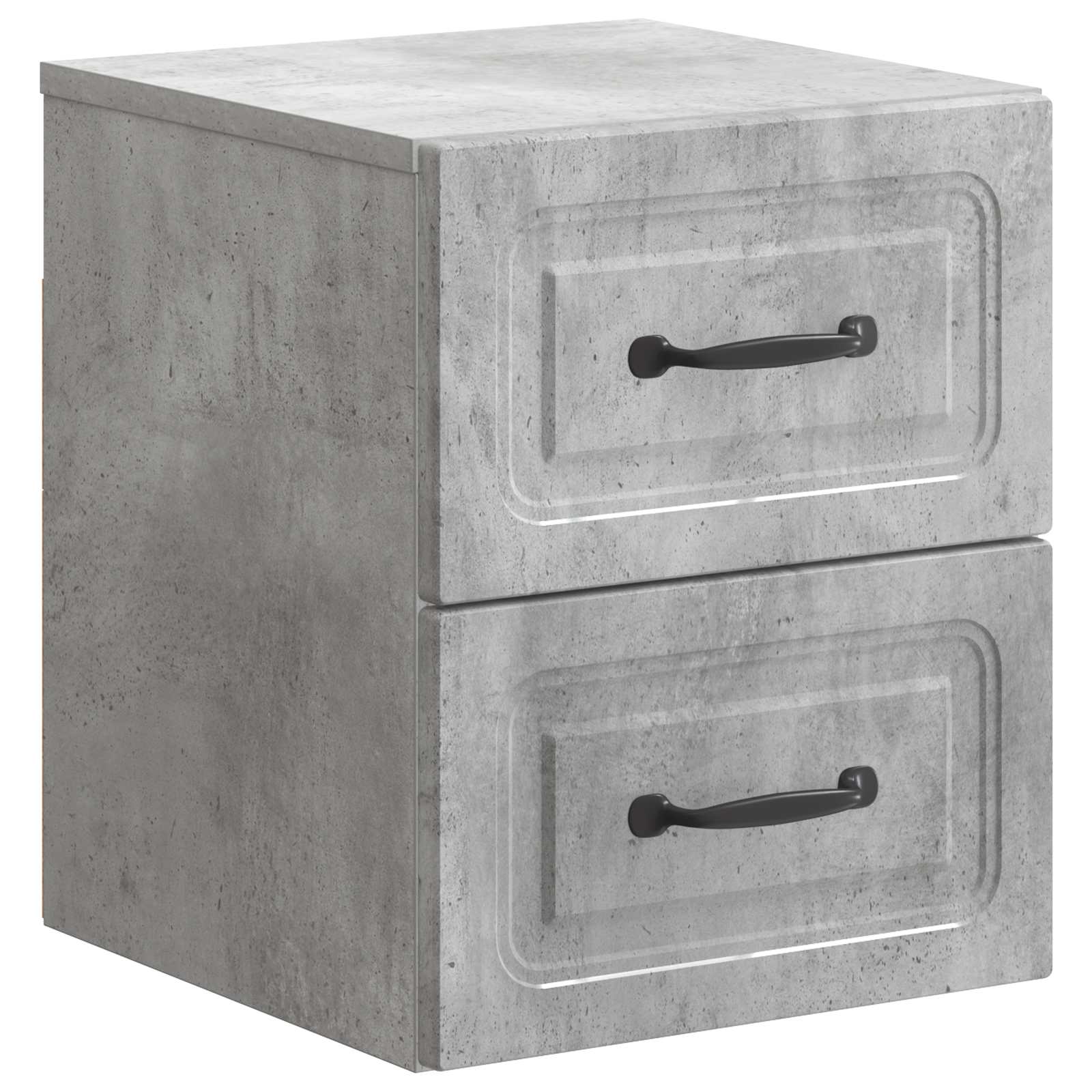 Wandbeugel Bedkast Betongrijs 34,5 x 33 x 40 cm Bewerkt hout