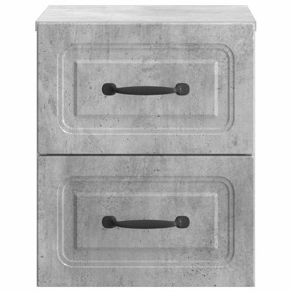 Wandbeugel Bedkast Betongrijs 34,5 x 33 x 40 cm Bewerkt hout