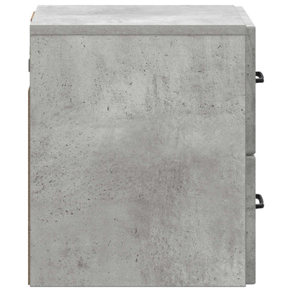 Wandbeugel Bedkast Betongrijs 34,5 x 33 x 40 cm Bewerkt hout