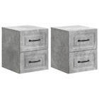 Nachtkastje 2 stuks betongrijs 34,5x33x40 cm