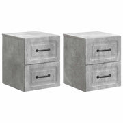 Nachtkastje 2 stuks betongrijs 34,5x33x40 cm