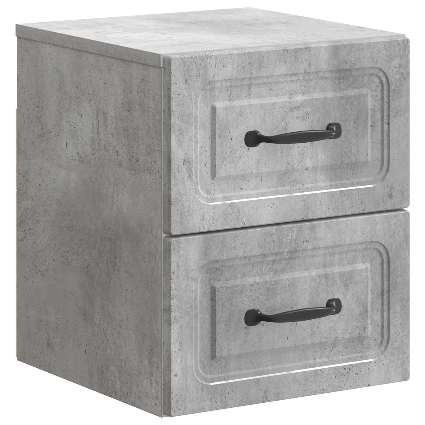 Wandbeugel Bedkast met lade 2 pcs Betongrijs 34,5 x 33 x 40 cm