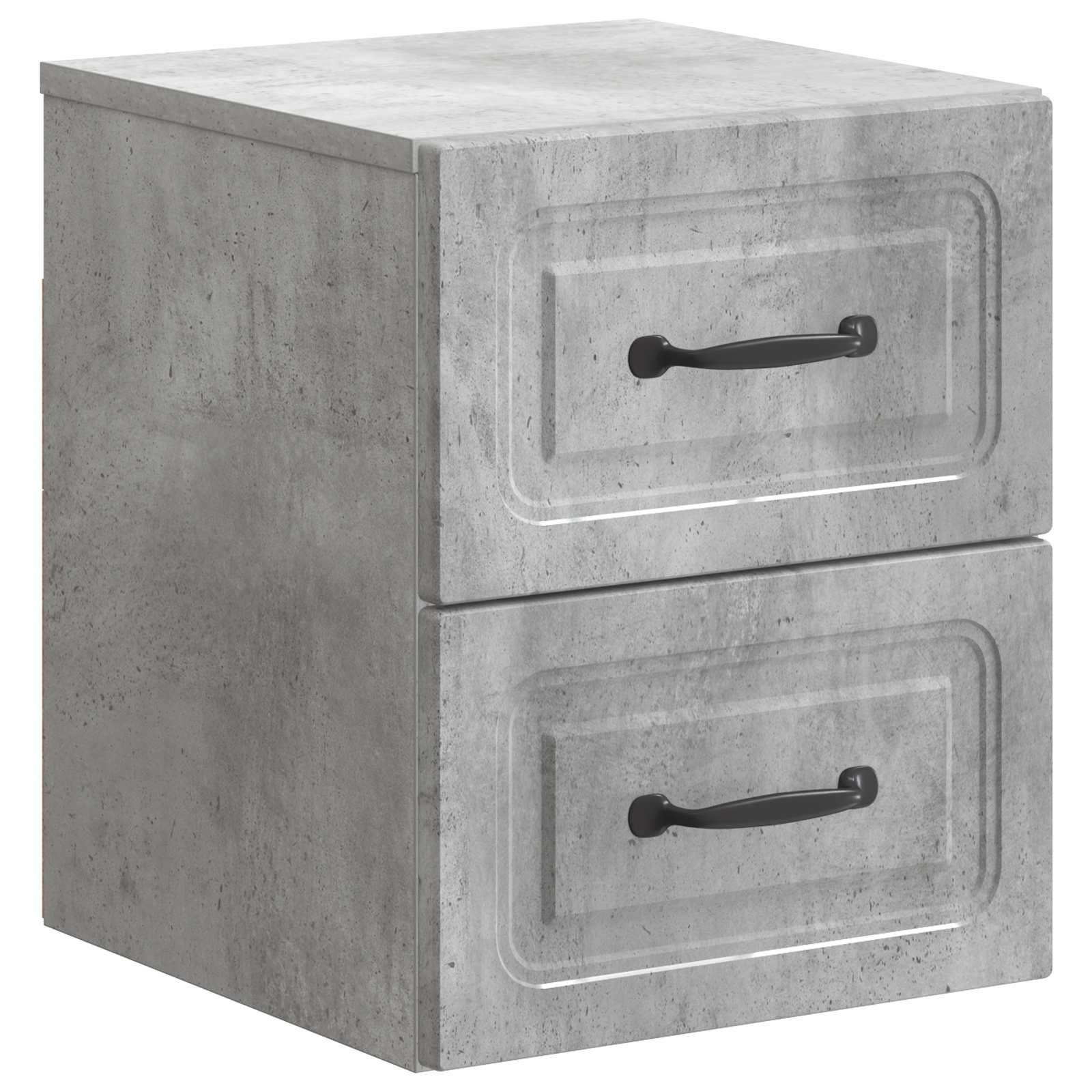 Wandbeugel Bedkast met lade 2 pcs Betongrijs 34,5 x 33 x 40 cm