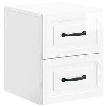 Wandbeugel Bedkast Hoogglans Wit 34,5 x 33 x 40 cm Bewerkt hout
