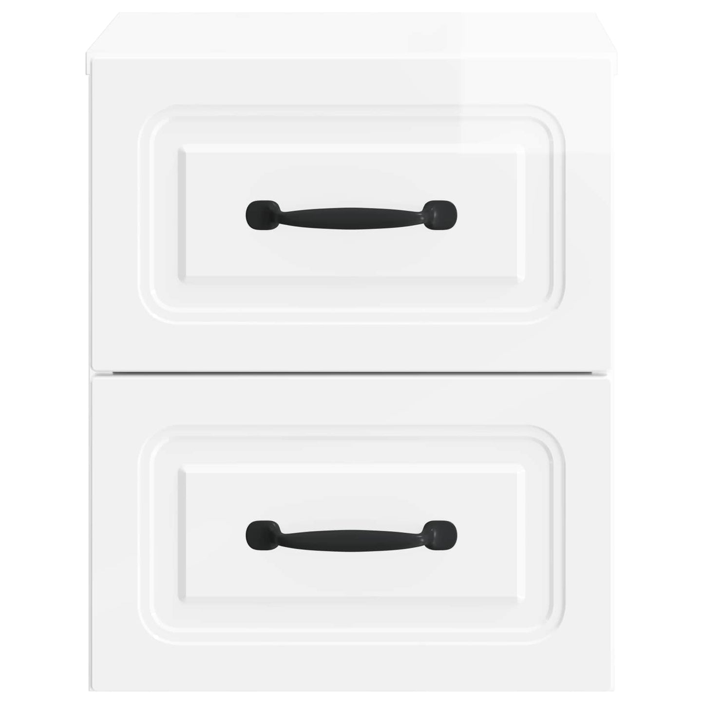 Wandbeugel Bedkast 2 pcs Hoogglans Wit 34,5 x 33 x 40 cm