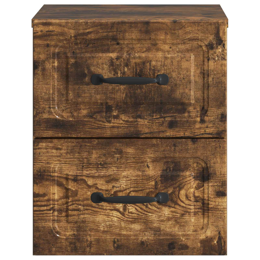 Wandbeugel Bedkast Gerookt eiken 34,5 x 33 x 40 cm Bewerkt hout