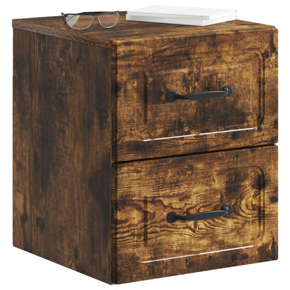 Wandbeugel Bedkast Gerookt eiken 34,5 x 33 x 40 cm Bewerkt hout