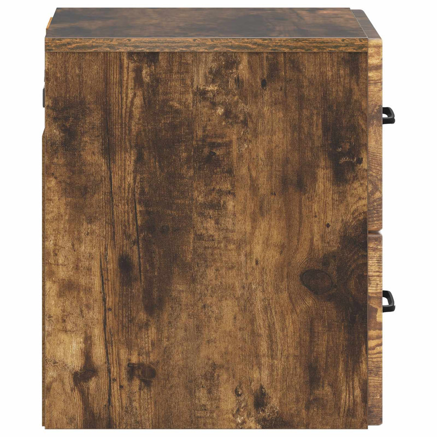 Wandbeugel Bedkast Gerookt eiken 34,5 x 33 x 40 cm Bewerkt hout