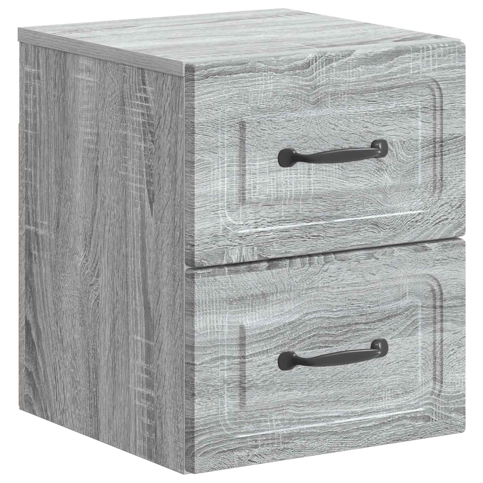 Wandbeugel Bedkast Grijs sonoma 34,5 x 33 x 40 cm Bewerkt hout
