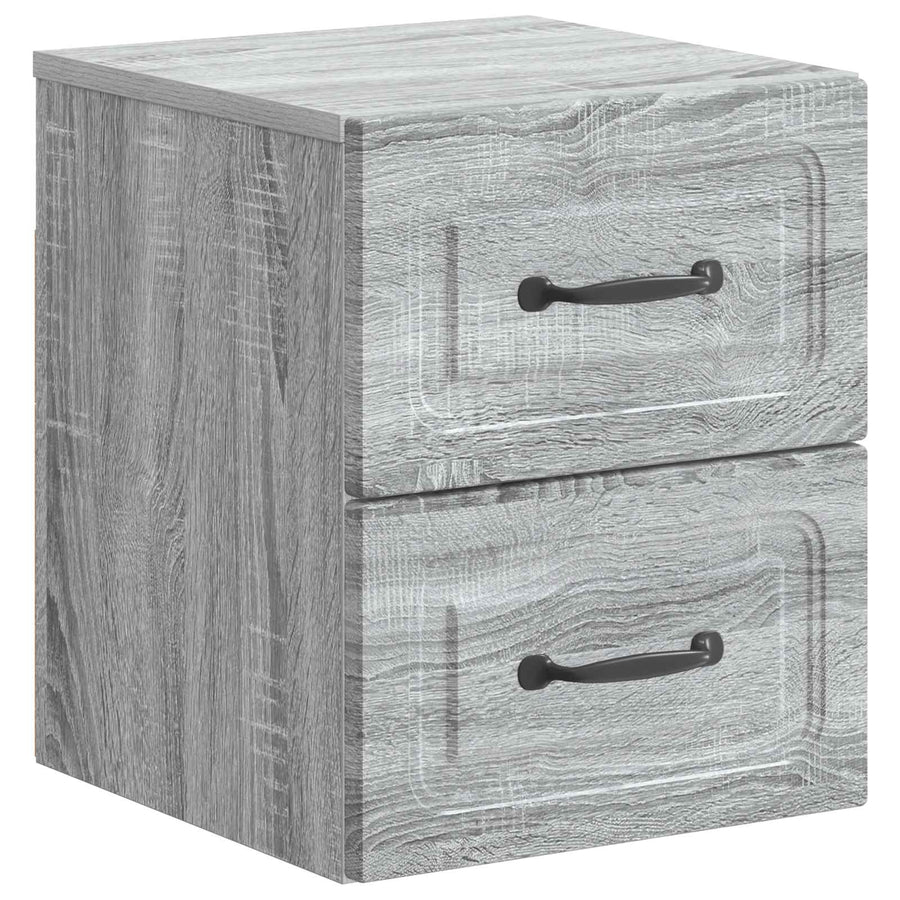 Wandbeugel Bedkast Grijs sonoma 34,5 x 33 x 40 cm Bewerkt hout