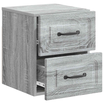 Wandbeugel Bedkast Grijs sonoma 34,5 x 33 x 40 cm Bewerkt hout