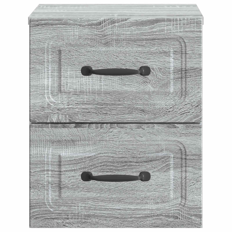 Wandbeugel Bedkast Grijs sonoma 34,5 x 33 x 40 cm Bewerkt hout