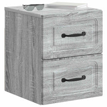 Wandbeugel Bedkast Grijs sonoma 34,5 x 33 x 40 cm Bewerkt hout