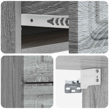 Wandbeugel Bedkast 2 pcs Grijs sonoma 34,5 x 33 x 40 cm