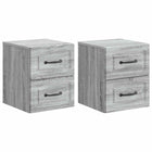 Nachtkastje 34,5x33x40 cm spaanplaat grijs sonoma (2 stuks)