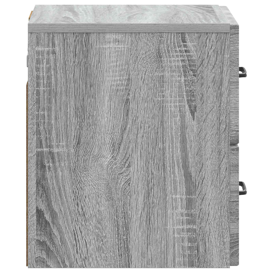 Wandbeugel Bedkast 2 pcs Grijs sonoma 34,5 x 33 x 40 cm