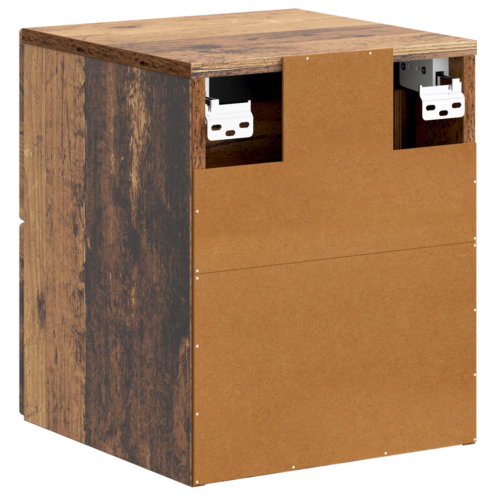 Wandbeugel Bedkast Oud hout 34,5 x 33 x 40 cm Bewerkt hout