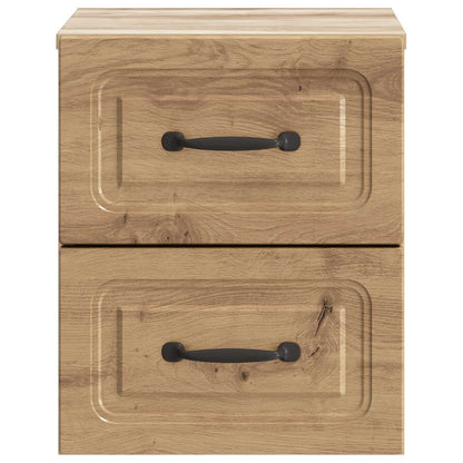 Wandbeugel Bedkast met lade Artisanaal eiken 34,5 x 33 x 40 cm