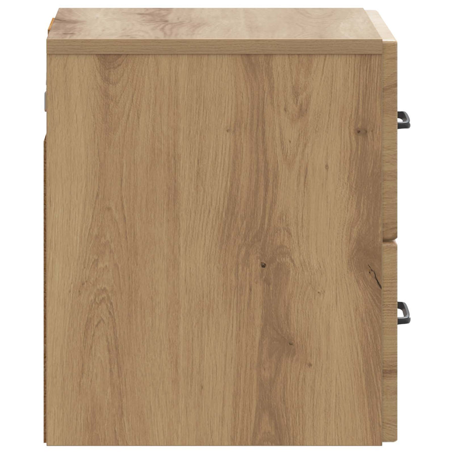 Wandbeugel Bedkast 2 pcs Artisanaal eiken 34,5 x 33 x 40 cm