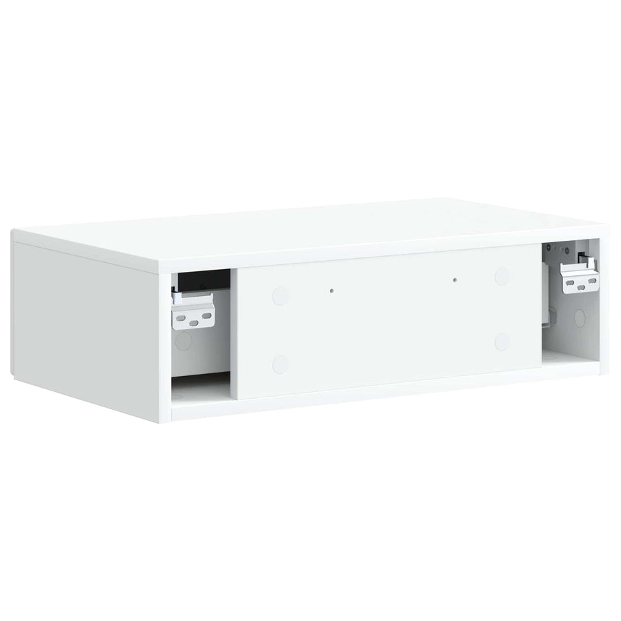 Wandmontage Zijtafel Wit 59 x 34,5 x 17 cm Bewerkt hout