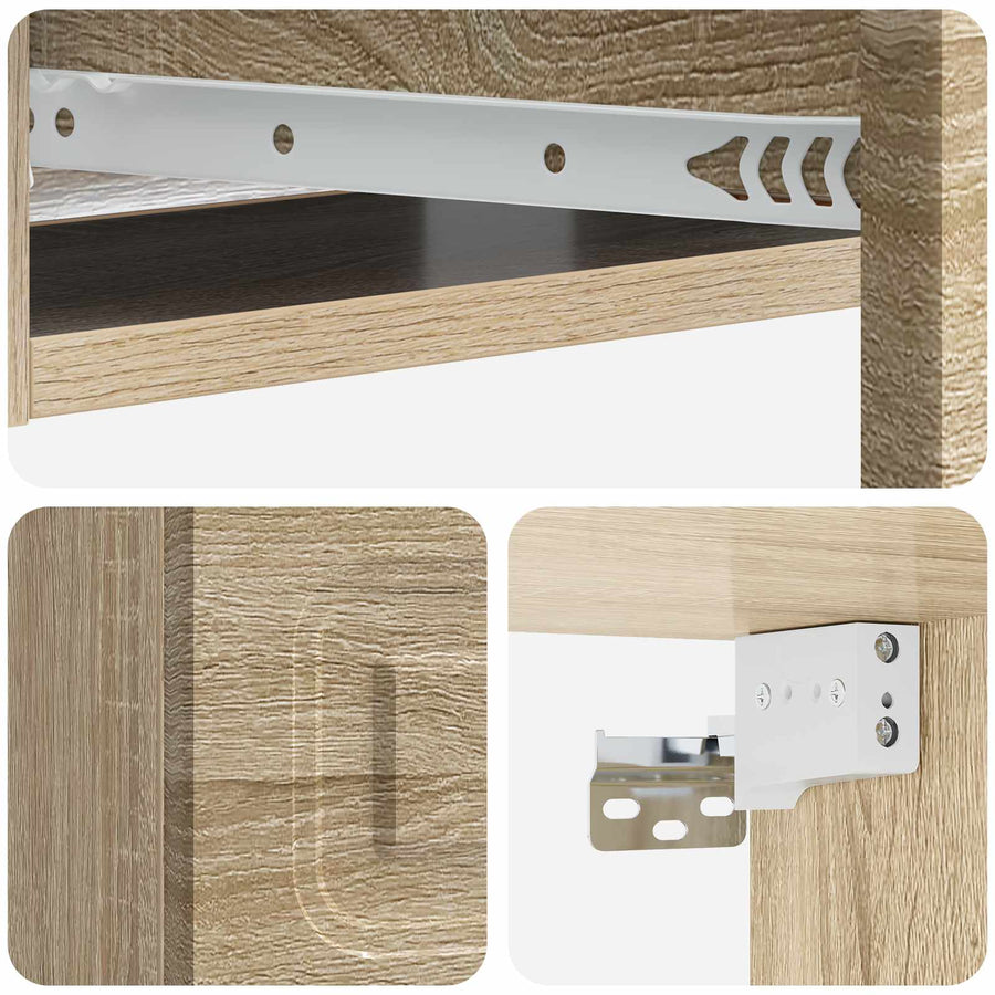 Wandmontage Zijtafel Sonoma Eiken 59 x 34,5 x 17 cm