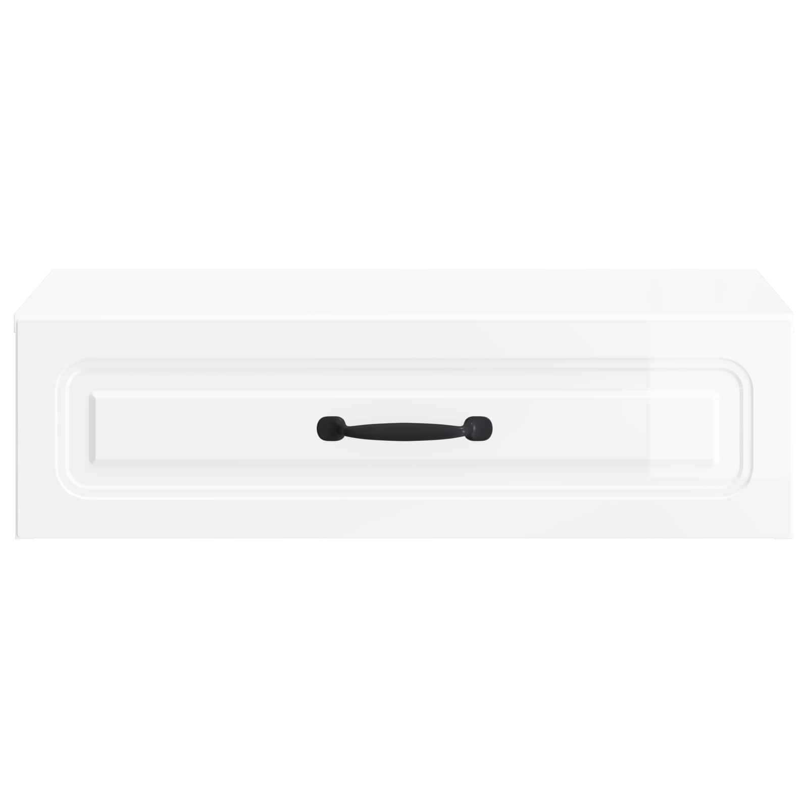 Wandmontage Zijtafel Hoogglans Wit 59 x 34,5 x 17 cm
